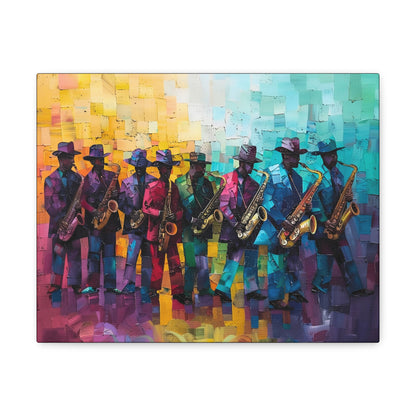 Sax Clan Harmony - Canvas Wall Art
