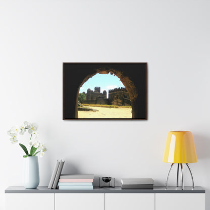Through the Lion's Jaws - Framed Canvas Photography
