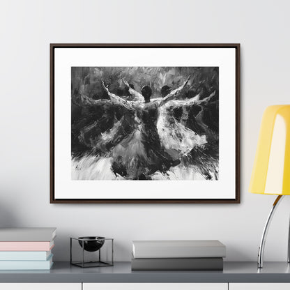 Hearts Wide and Lifted - Framed Canvas b&w Wall Art