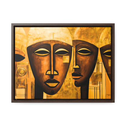 Ancestral Legacy on Ethnic Guise II - Framed Canvas Wall Art