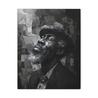Gratitude's Whisper ተመስገን አምላኬ - Canvas b&w Wall Art