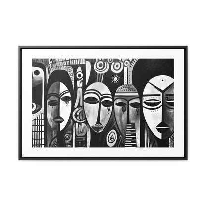 Journeys Anew - Framed Canvas b&w Wall Art
