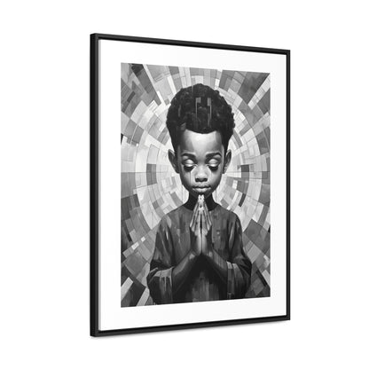 Radiance of Grace - Framed Canvas b&w Wall Art