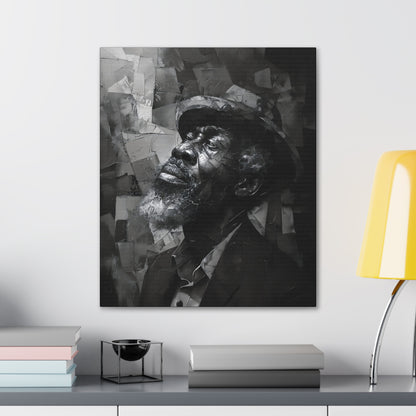 Gratitude's Whisper ተመስገን አምላኬ - Canvas b&w Wall Art