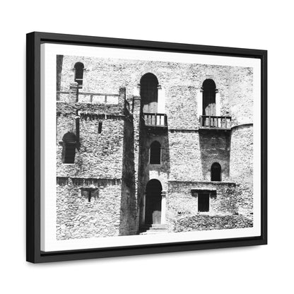 Whispers in Stone - Framed Canvas Photography b&w
