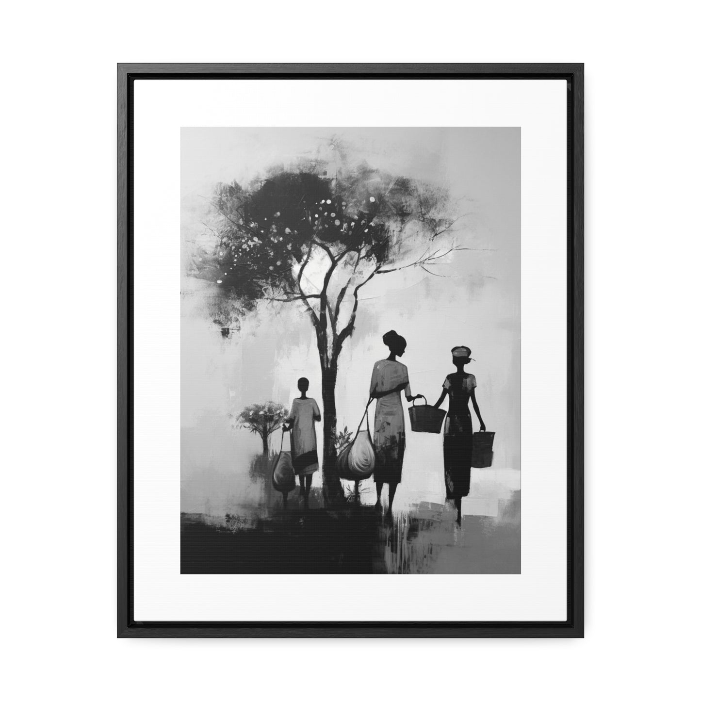 Baskets of Bond and Grace - Framed Canvas b&w Wall Art