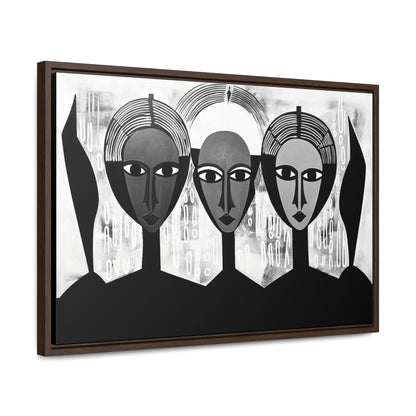Guardian Angels - Framed Canvas b&w Wall Art