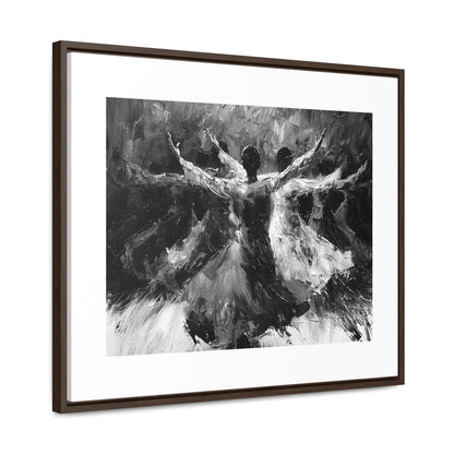 Hearts Wide and Lifted - Framed Canvas b&w Wall Art