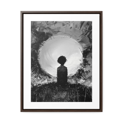 A Dawn of Promise - Framed Canvas b&w Wall Art