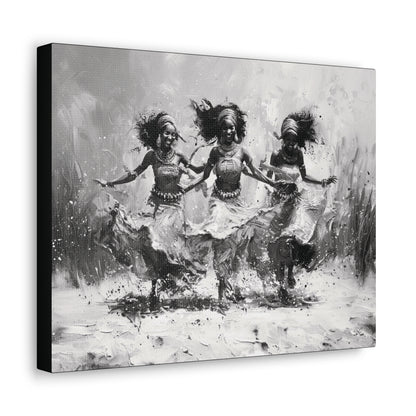Windswept Rhythm - Canvas b&w Wall Art
