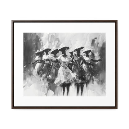 Rhythms of Joy - Framed Canvas b&w Wall Art