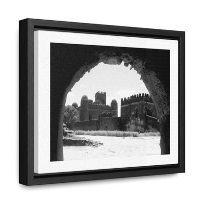 Through the Lion's Jaws - Framed Canvas Photography b&w