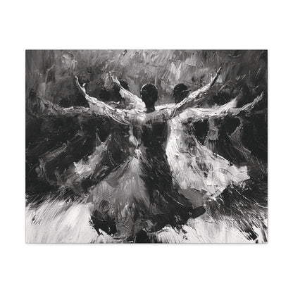 Hearts Wide and Lifted - Canvas b&w Wall Art