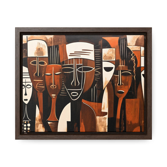 Ancestral Legacy on Ethnic Guise - Framed Canvas Wall Art