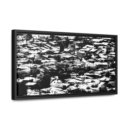 The Hood: a Mercato Mosaic - Framed Canvas b&w Photography