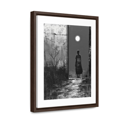 Turned the Corner - Framed Canvas b&w Wall Art