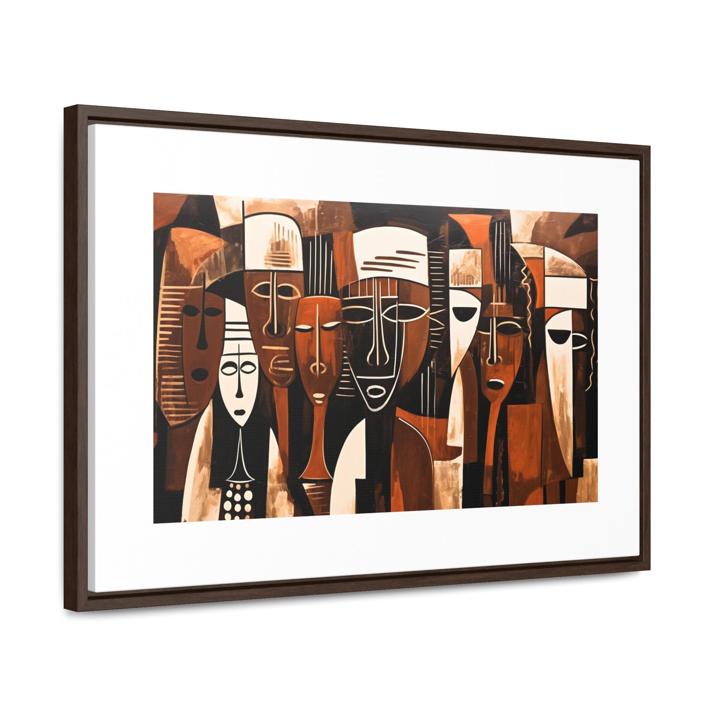 Ancestral Legacy on Ethnic Guise - Framed Canvas Wall Art