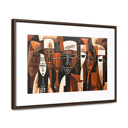 Ancestral Legacy on Ethnic Guise - Framed Canvas Wall Art