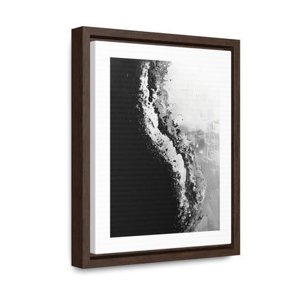 Yin Yang Shore - Framed Canvas b&w Wall Art