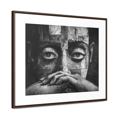 Silent Contemplation - Framed Canvas b&w Wall Art