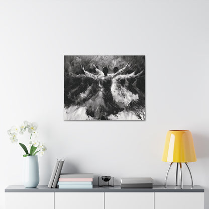Hearts Wide and Lifted - Canvas b&w Wall Art