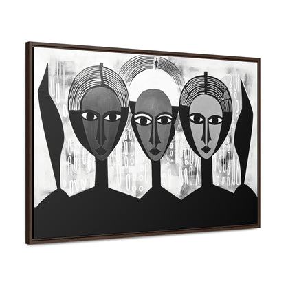 Guardian Angels - Framed Canvas b&w Wall Art