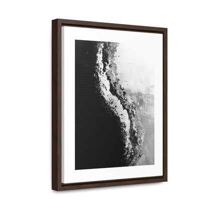 Yin Yang Shore - Framed Canvas b&w Wall Art