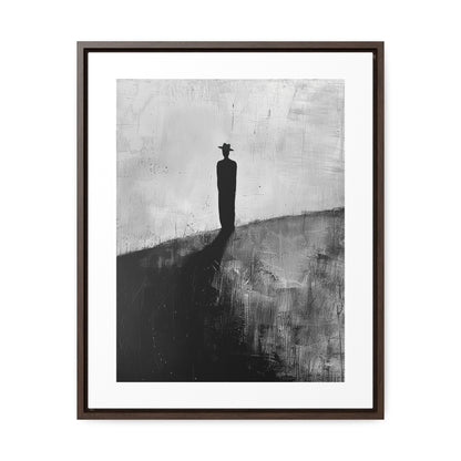 Alone, not Lonely - Framed Canvas Wall b&w Art