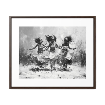 Windswept Rhythm - Framed Canvas b&w Wall Art