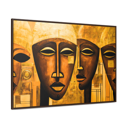 Ancestral Legacy on Ethnic Guise II - Framed Canvas Wall Art