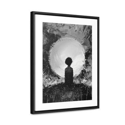 A Dawn of Promise - Framed Canvas b&w Wall Art