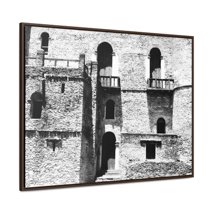 Whispers in Stone - Framed Canvas Photography b&w