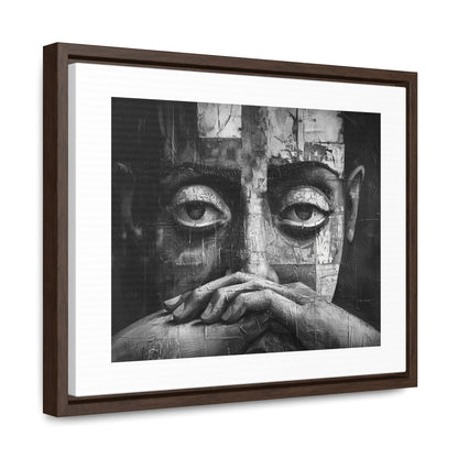 Silent Contemplation - Framed Canvas b&w Wall Art