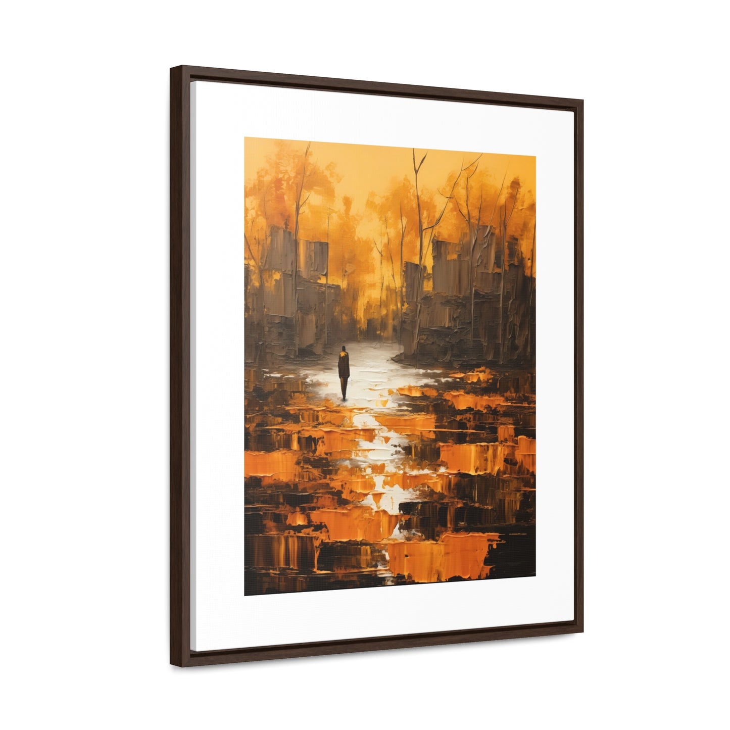 Solitude's Wisdom - Framed Canvas Wall Art