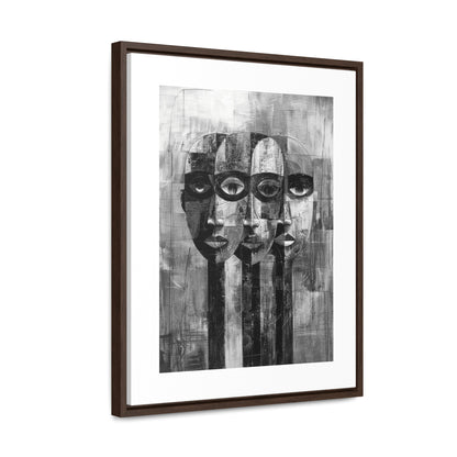 Beneath the Veil - Framed Canvas b&w Wall Art