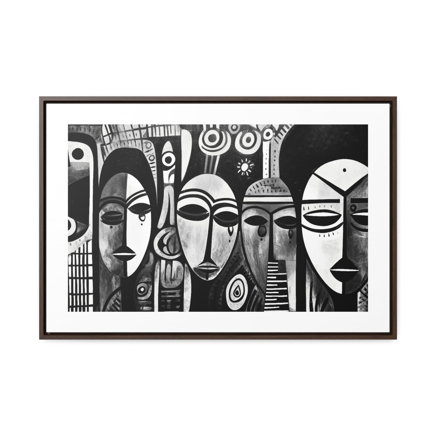 Journeys Anew - Framed Canvas b&w Wall Art