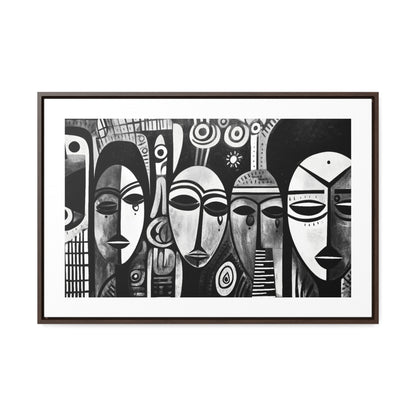 Journeys Anew - Framed Canvas b&w Wall Art