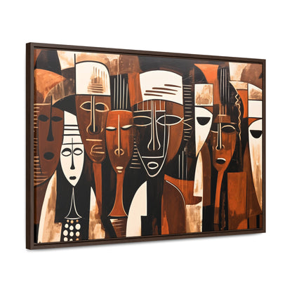 Ancestral Legacy on Ethnic Guise - Framed Canvas Wall Art