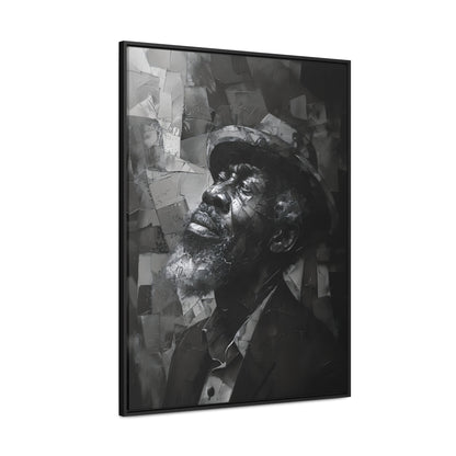 Gratitude's Whisper ተመስገን አምላኬ - Framed Canvas b&w Wall Art