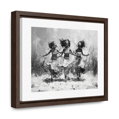 Windswept Rhythm - Framed Canvas b&w Wall Art