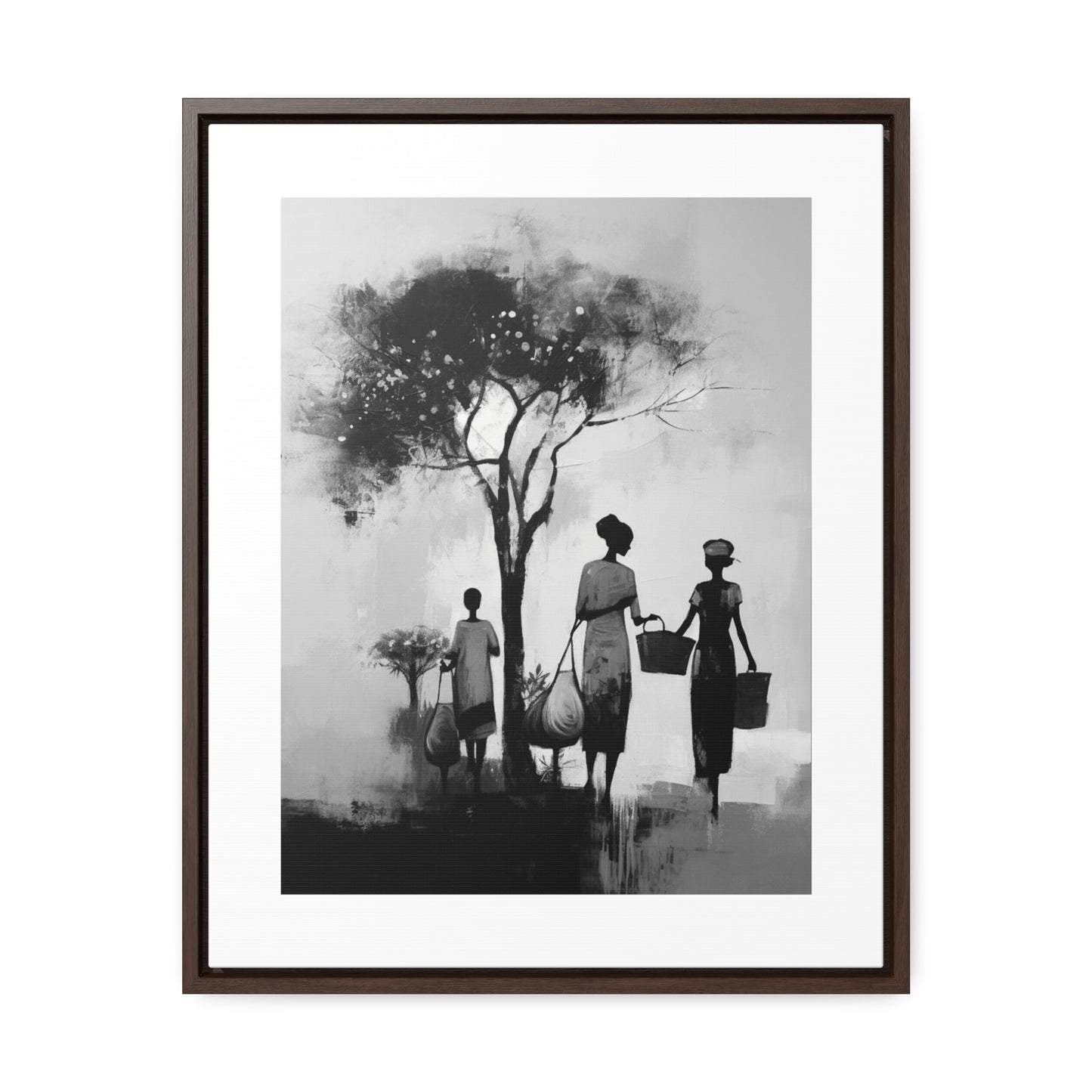 Baskets of Bond and Grace - Framed Canvas b&w Wall Art