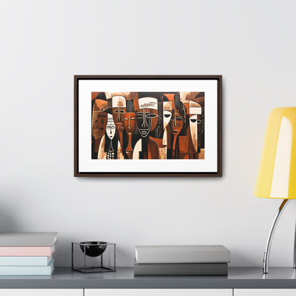 Ancestral Legacy on Ethnic Guise - Framed Canvas Wall Art