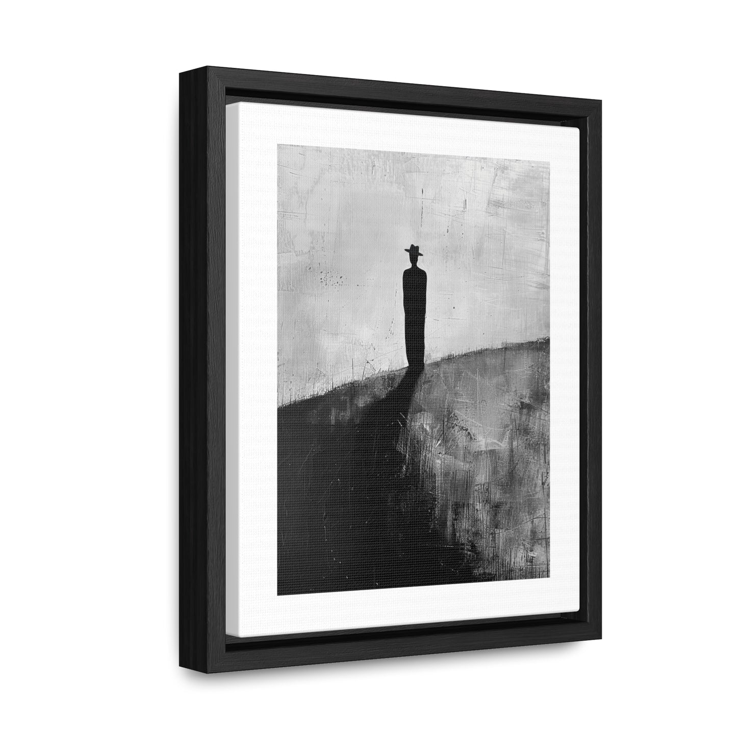 Alone, not Lonely - Framed Canvas Wall b&w Art