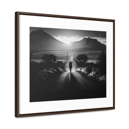 'Not without purpose' - Framed Canvas b&w Wall Art
