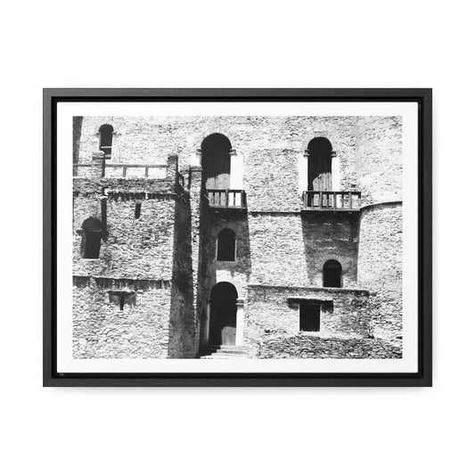 Whispers in Stone - Framed Canvas Photography b&w