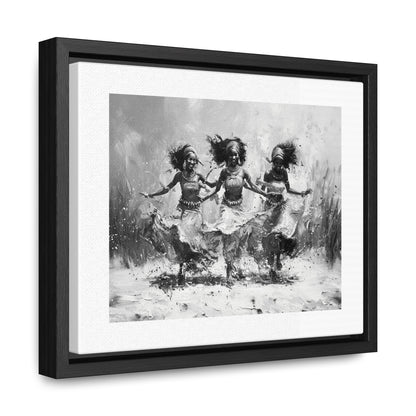 Windswept Rhythm - Framed Canvas b&w Wall Art