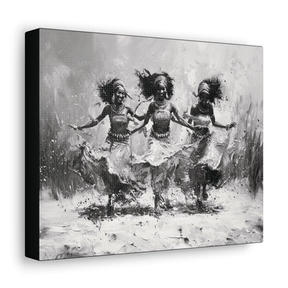 Windswept Rhythm - Canvas b&w Wall Art