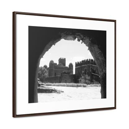 Through the Lion's Jaws - Framed Canvas Photography b&w