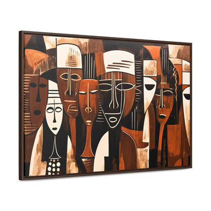 Ancestral Legacy on Ethnic Guise - Framed Canvas Wall Art