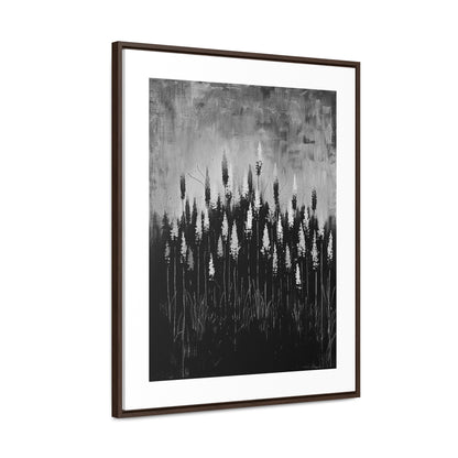 The Calm Before the Bloom - Framed Canvas b&w Wall Art